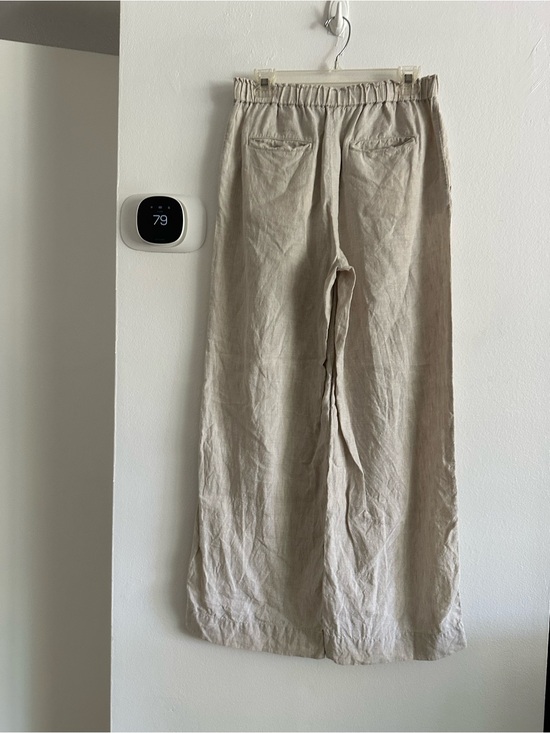 Faherty Pants - Faherty women's Casual Wide-Leg Linen Blend Pants - Beige medium